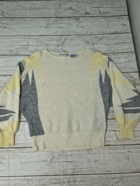 Rino Rossi Vintage Wool And Mohair Blend Geometric Sweater Women Size Medium